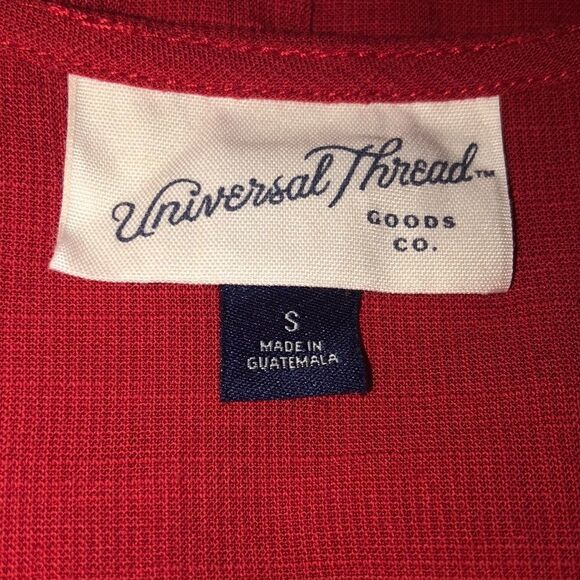 Belted Red Faux Wrap Dress with Pockets Vacation or Beach 🏖 by Universal Thread - Picture 8 of 17